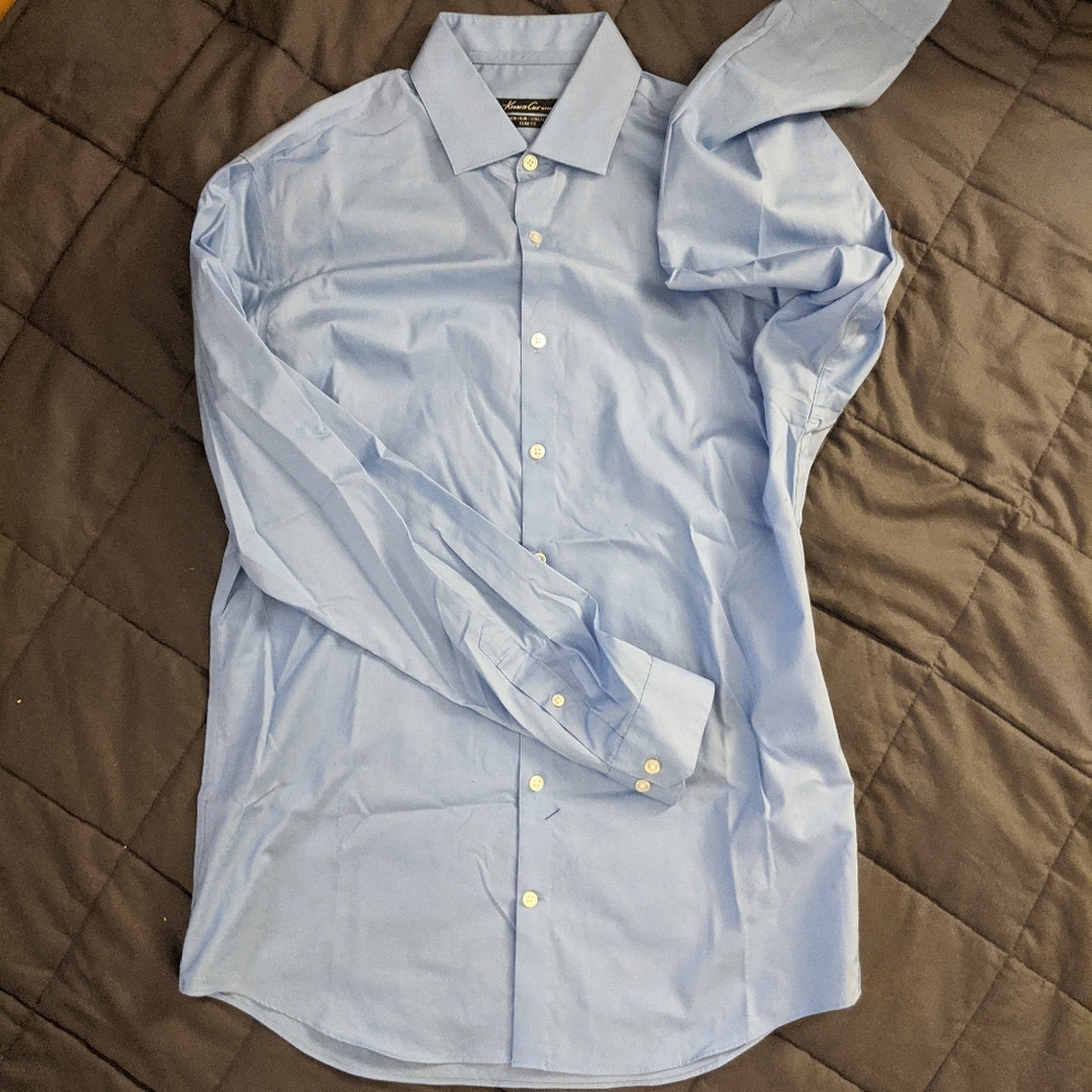 Kenneth Cole Slim FitButton Down Long Sleeve